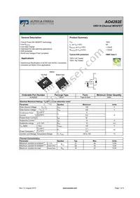 AO4292E Datasheet Cover