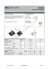 AO4455 Datasheet Cover