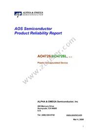 AO4726 Datasheet Cover