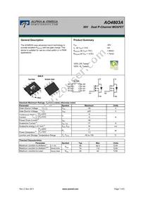 AO4803AL Datasheet Cover