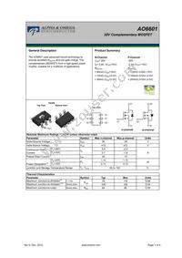 AO6601_001 Datasheet Cover