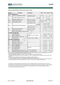 AO7407 Datasheet Page 2