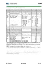 AO8820 Datasheet Page 2