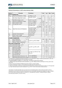 AO8822 Datasheet Page 2