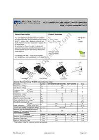 AOB12N60FDL Datasheet Cover