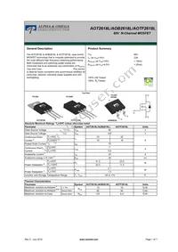 AOB2618L Datasheet Cover