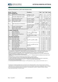 AOB2618L Datasheet Page 2