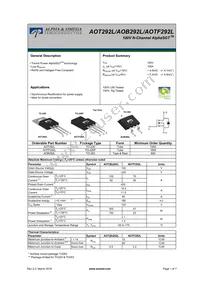 AOB292L Datasheet Cover