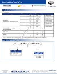 AOCJY7TQ-V-100.000MHZ-5 Datasheet Page 2