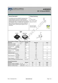 AOD2816 Datasheet Cover