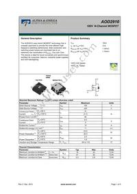 AOD2910 Datasheet Cover