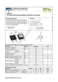 AOD413 Datasheet Cover