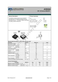 AOD424 Datasheet Cover