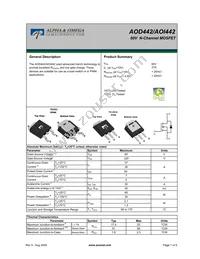 AOD442 Datasheet Cover