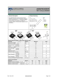 AOD478 Datasheet Cover