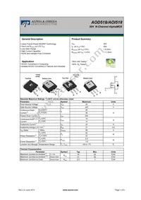 AOD518_050 Datasheet Cover