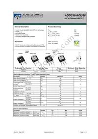 AOD538 Datasheet Cover