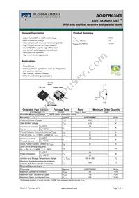 AOD7B65M3 Datasheet Cover