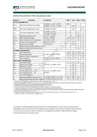 AOD7N60 Datasheet Page 2