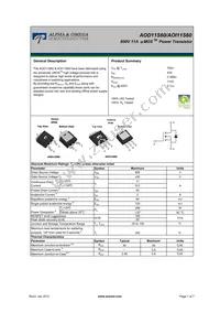 AOI11S60 Datasheet Cover