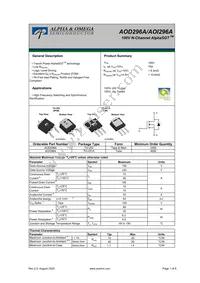 AOI296A Datasheet Cover