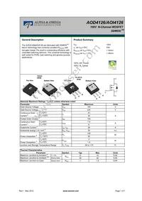 AOI4126 Datasheet Cover