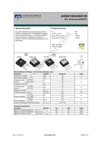 AOI4130 Datasheet Cover