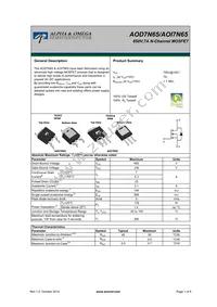 AOI7N65 Datasheet Cover