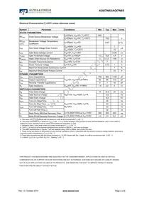 AOI7N65 Datasheet Page 2