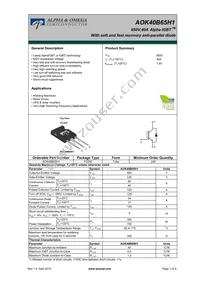 AOK40B65H1 Datasheet Cover