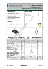 AOK40B65H2AL Datasheet Cover