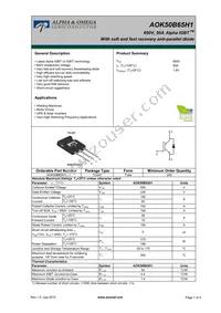 AOK50B65H1 Datasheet Cover