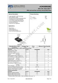 AOK60B65M3 Datasheet Cover