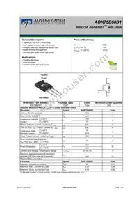 AOK75B60D1 Datasheet Cover