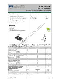 AOK75B65H1 Datasheet Cover