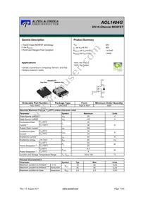 AOL1404G Datasheet Cover