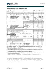 AON2401 Datasheet Page 2