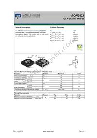 AON2403 Datasheet Cover