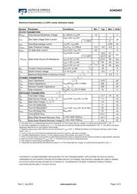 AON2403 Datasheet Page 2