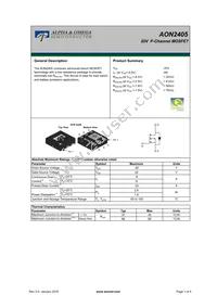 AON2405 Datasheet Cover