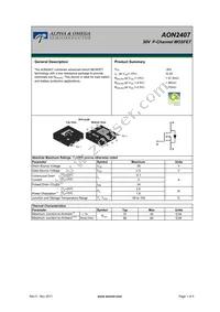 AON2407 Datasheet Cover