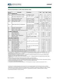 AON2407 Datasheet Page 2