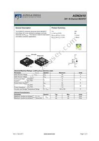 AON2410 Datasheet Cover