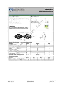 AON2420 Datasheet Cover