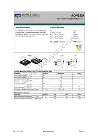 AON2809 Datasheet Cover