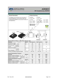 AON3613 Datasheet Cover