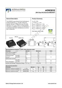 AON3810 Datasheet Cover