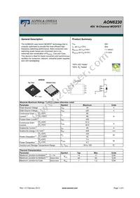 AON6230 Datasheet Cover