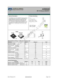 AON6240 Datasheet Cover