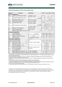 AON6240 Datasheet Page 2